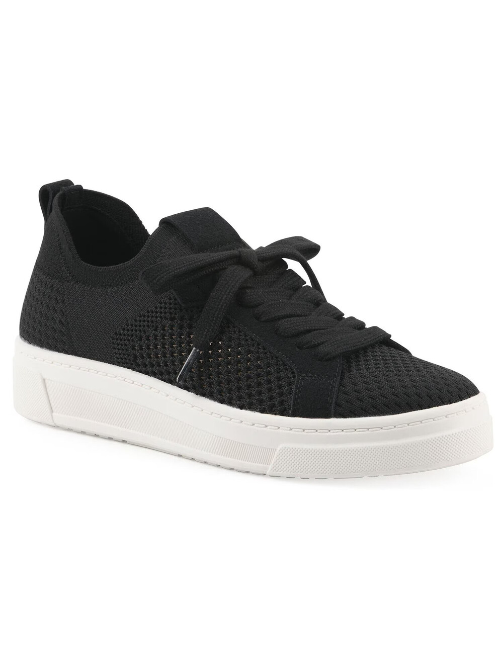 NWT Womens White Mountain Lace Up Sneaker Black Size 8